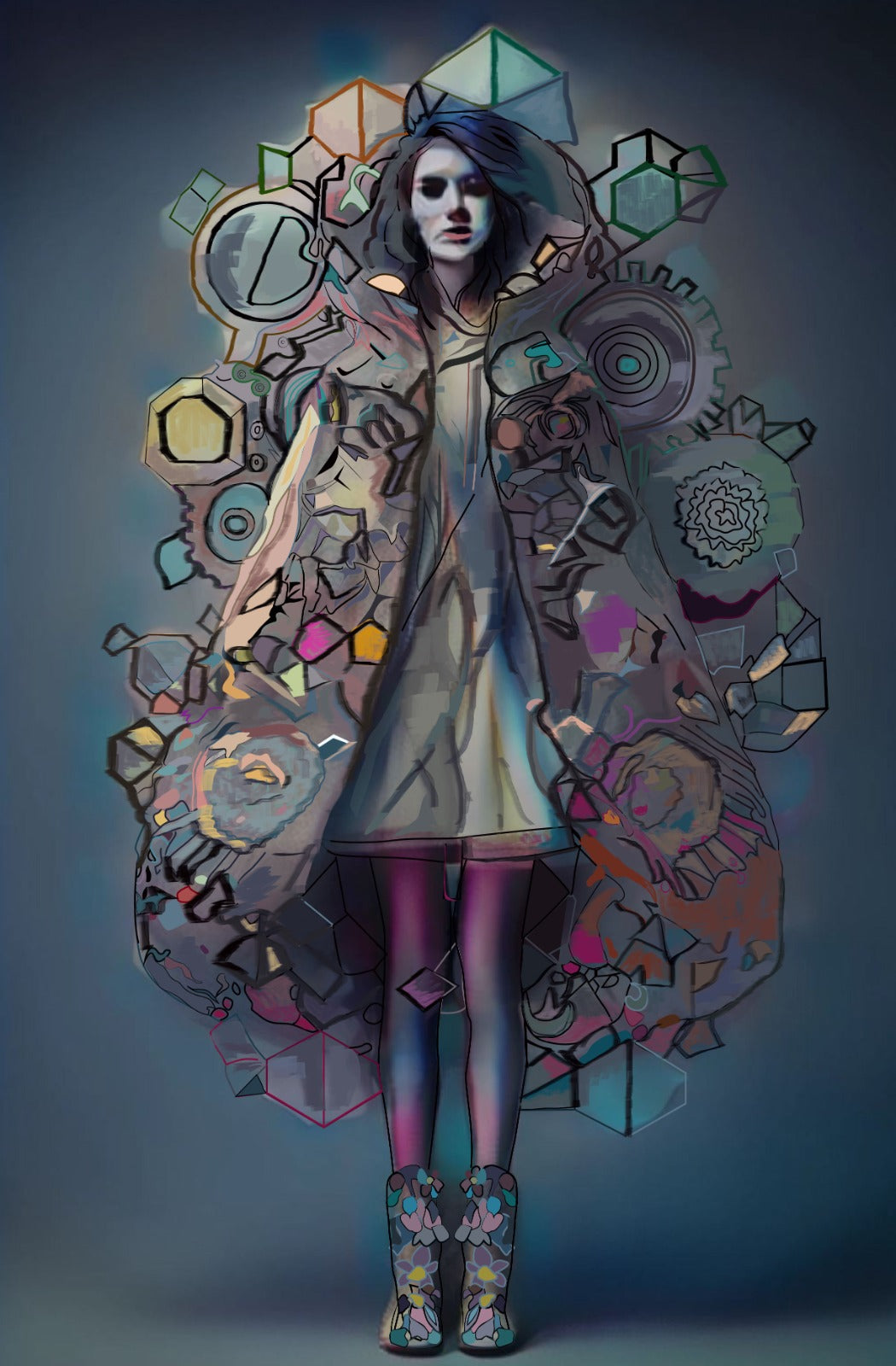 Fashion Design - Boho Reverse Coloring