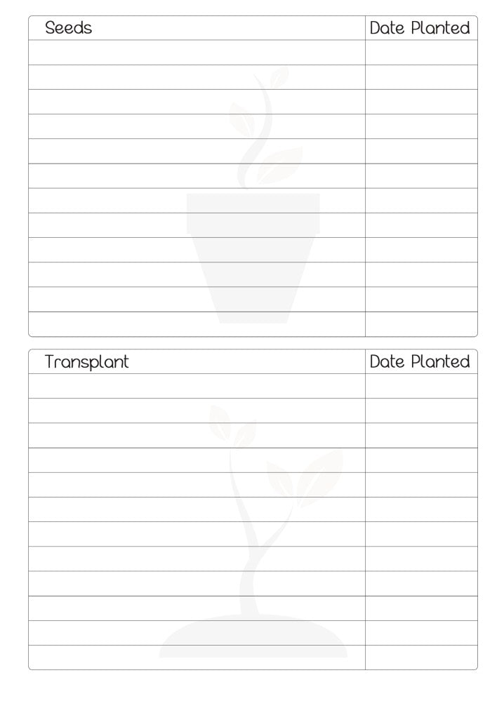 Seeds And Seasons - A gardening Notebook