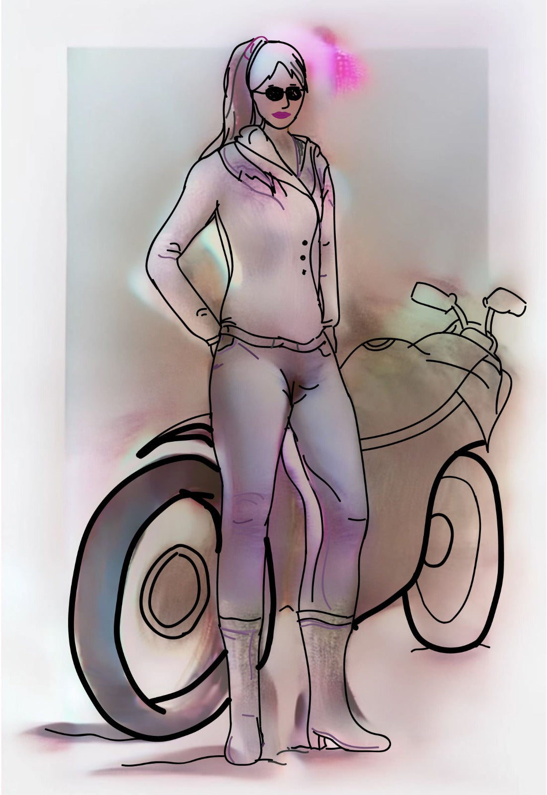 Catwalk - Biker Fashion Reverse Coloring