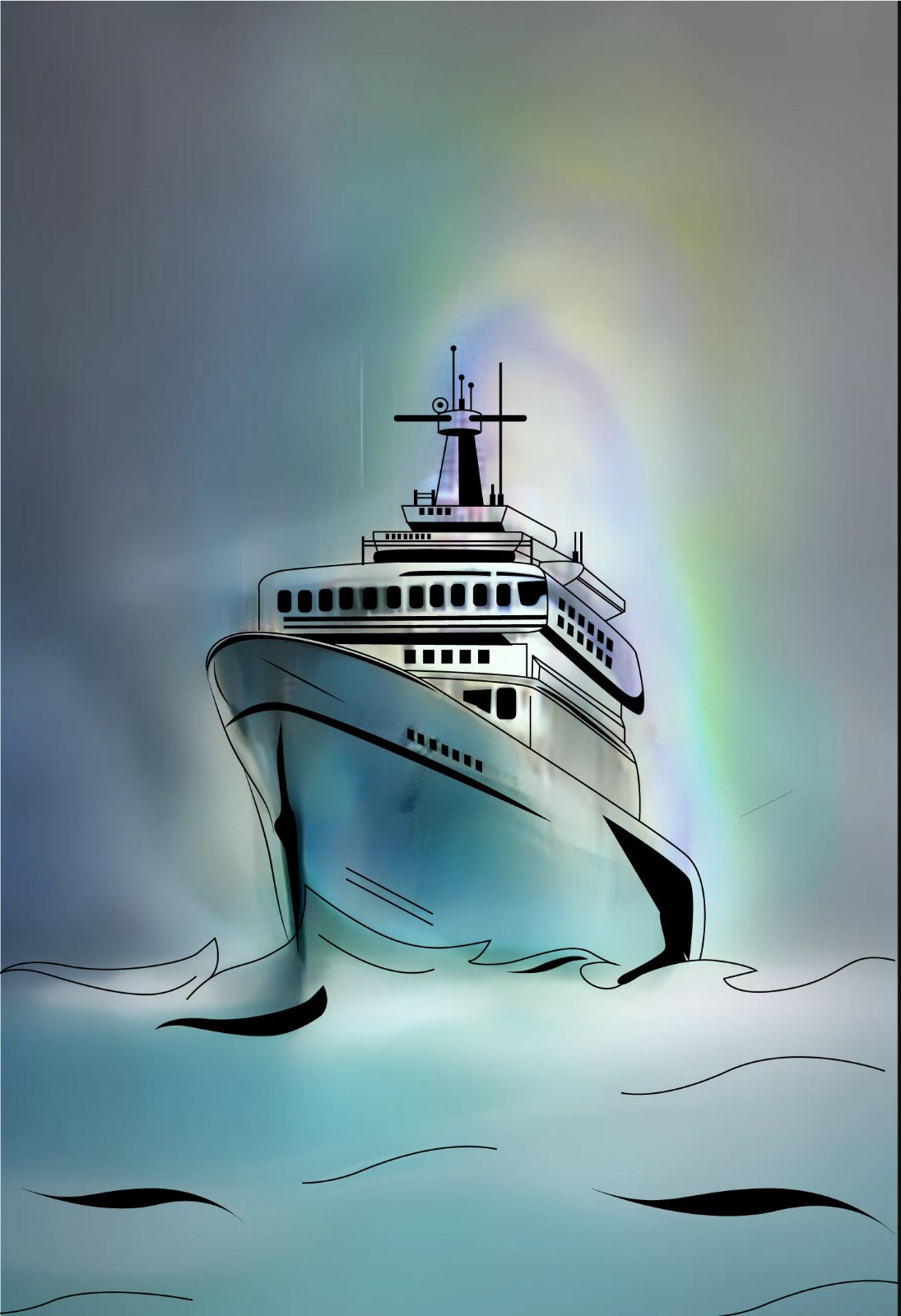 Coloración inversa del hielo ártico