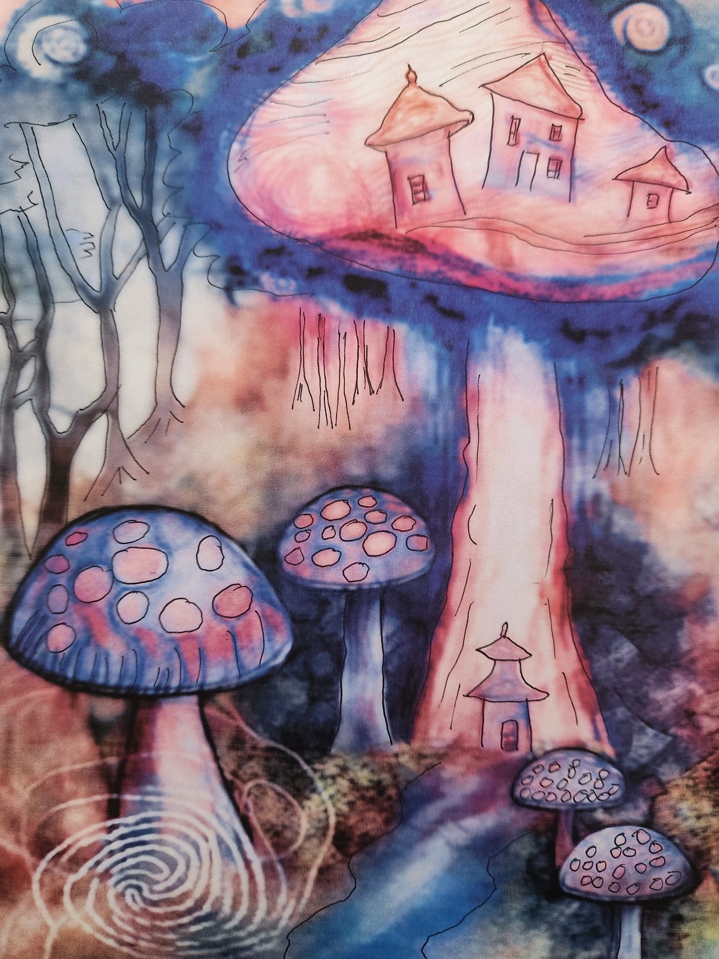 Harvest Moon Mushrooms Reverse Coloring