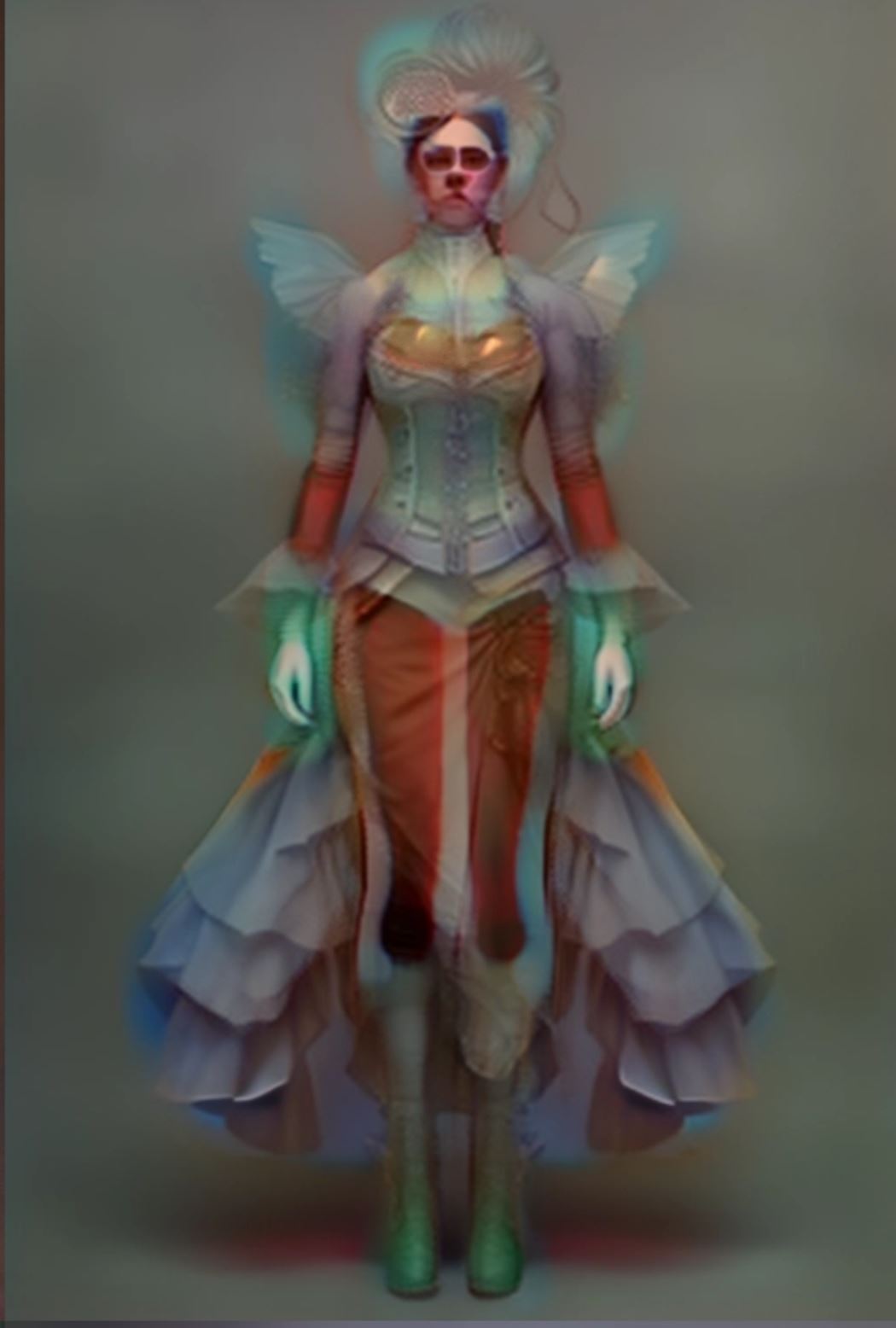 Fashion Design Steampunk Reverse Coloring