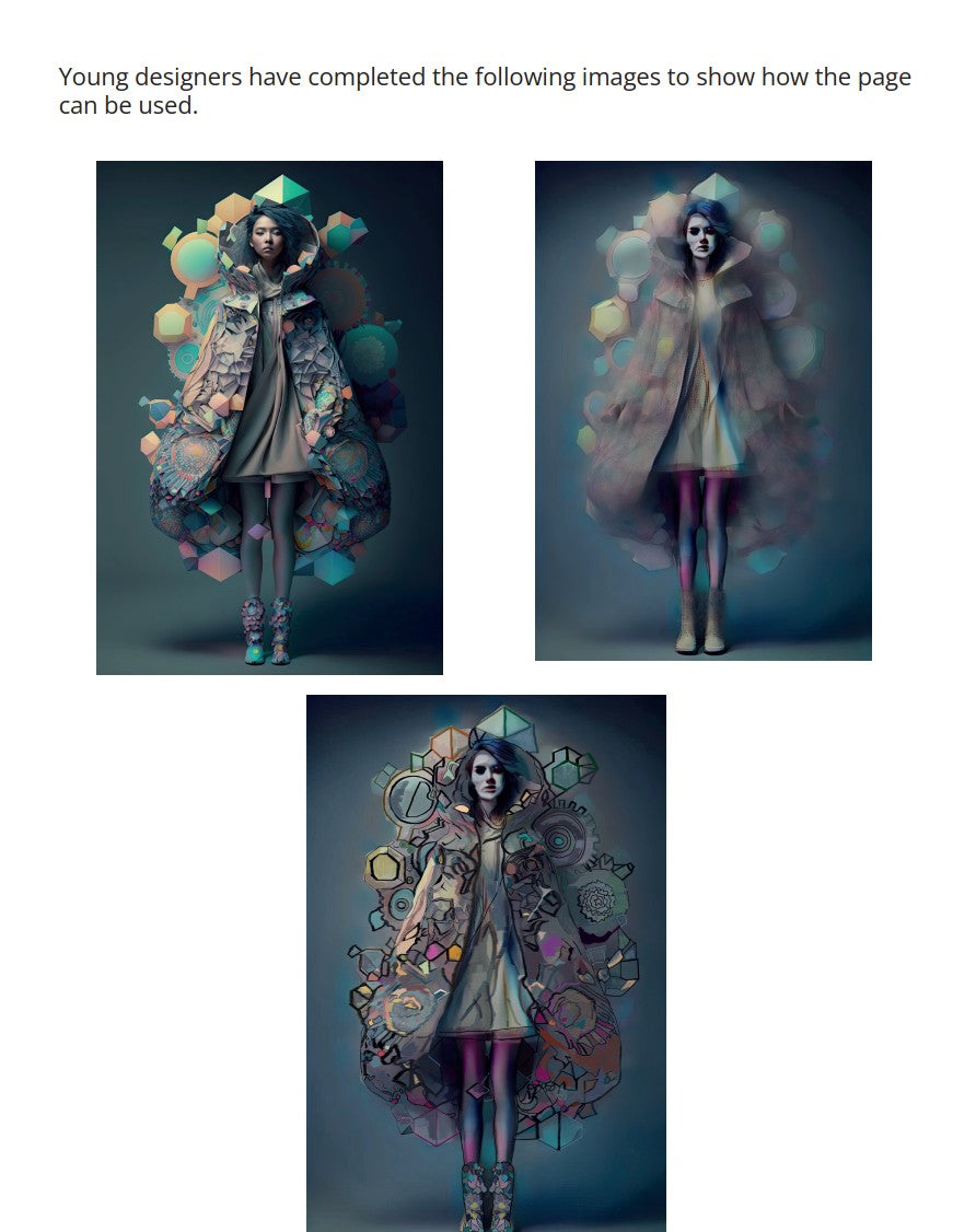 Fashion Design - Boho Reverse Coloring