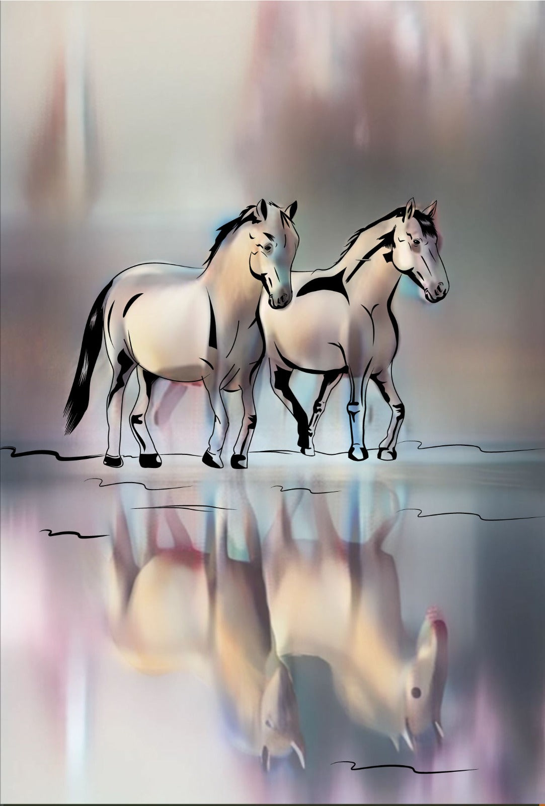 Hoofbeats In The Mist Reverse Coloring