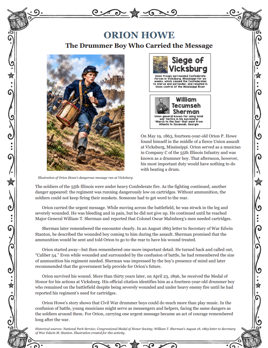 Rhythms Of War Student Activity Book
