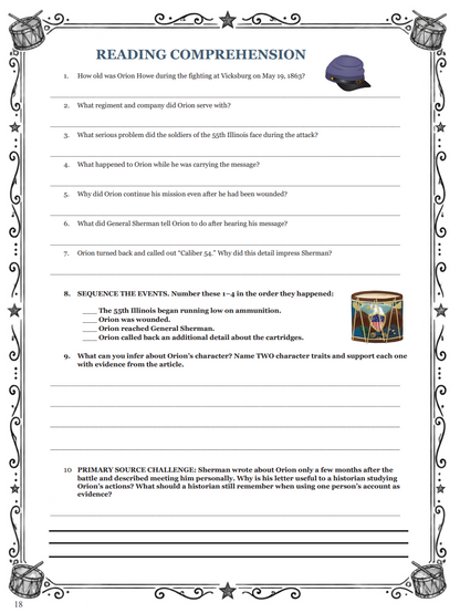 Rhythms Of War Student Activity Book