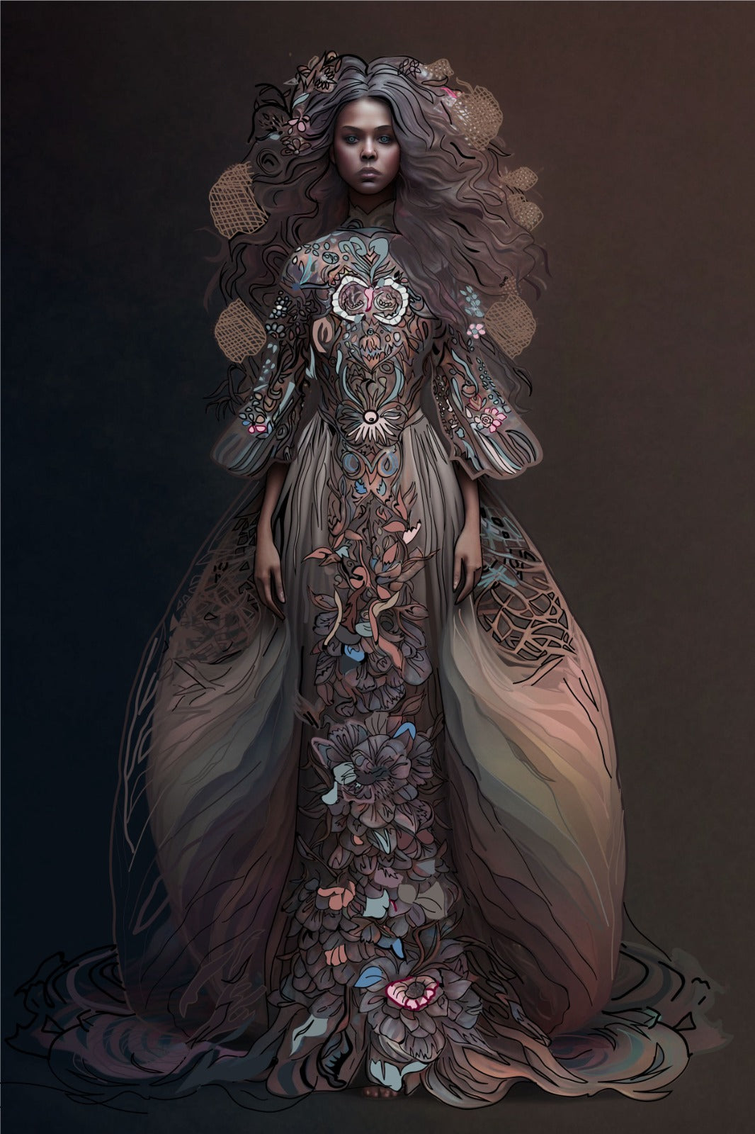 Fashion Design - Boho Reverse Coloring
