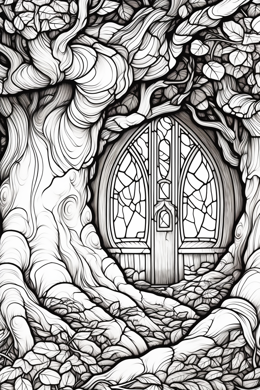 Artful Abodes architectural coloring art